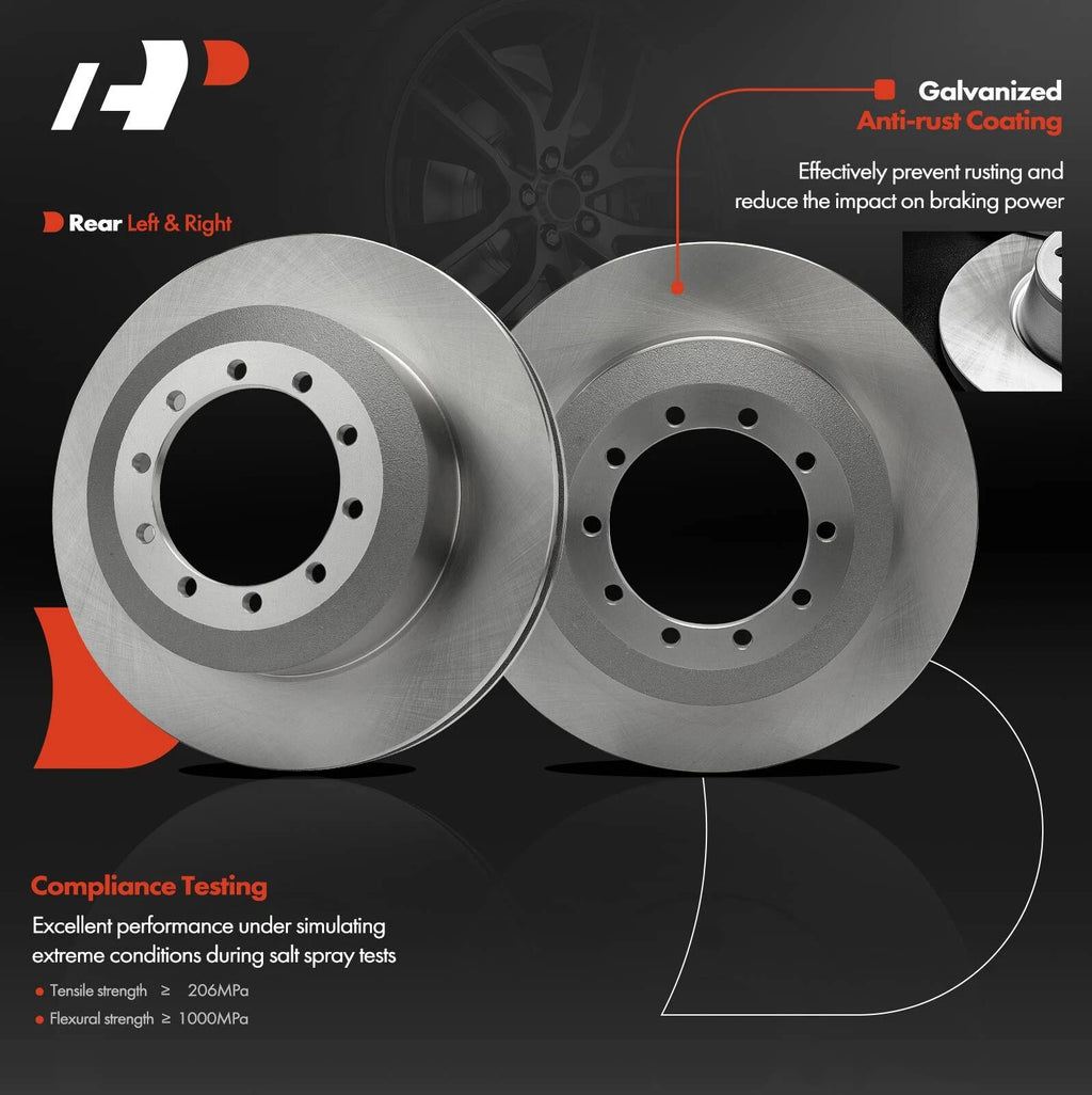 Rear Disc Brake Rotors for Ford E-550 F-450 F-550 Super Duty (2000–2023)