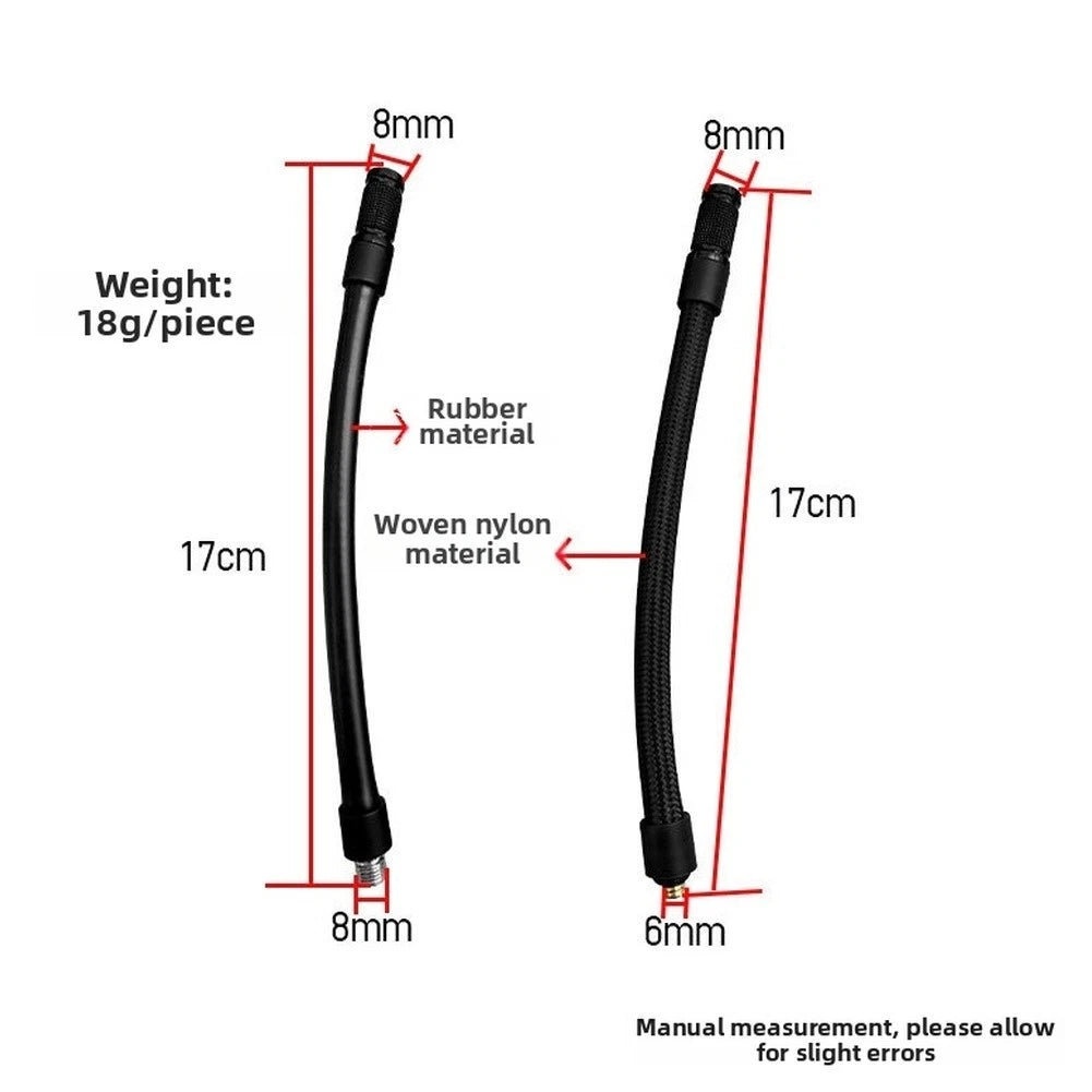 Air Pump Hose Extension with M6 M8 Thread Adapter for Cars