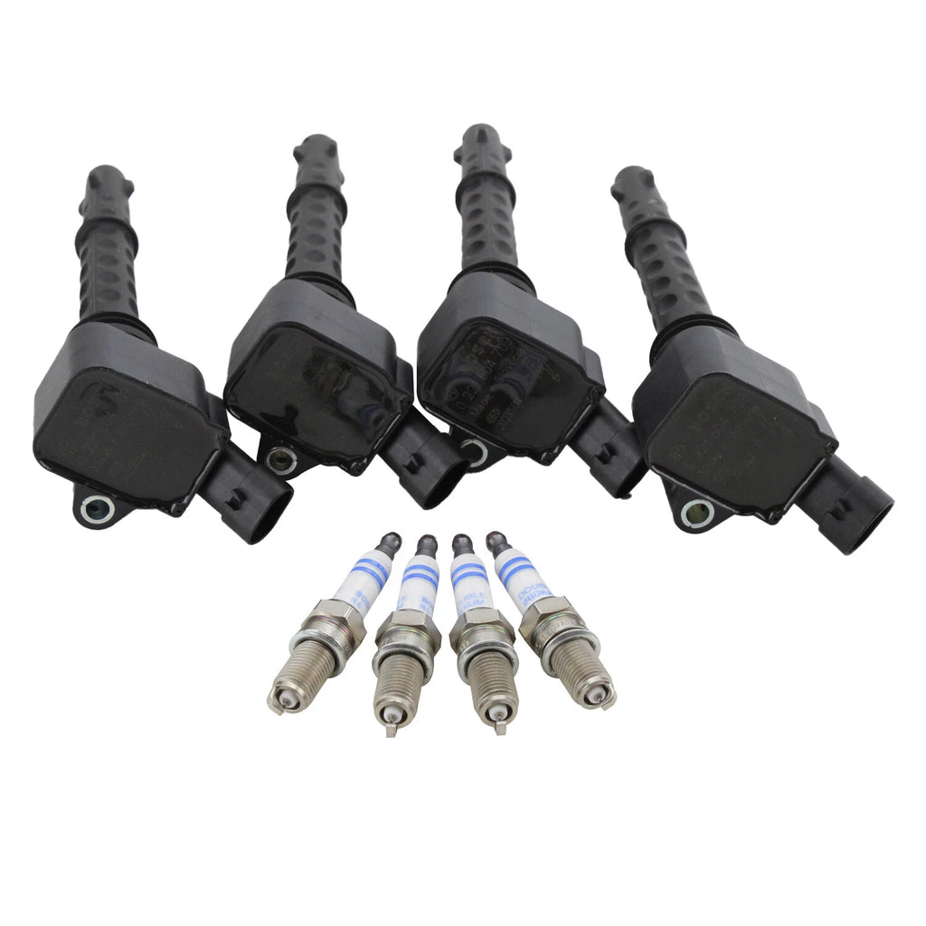 Set of 4 Ignition Coils & 4 Double Iridium Spark Plugs for Dart 500 (2013–2016)