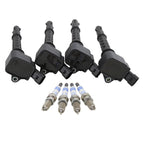 Set of 4 Ignition Coils & 4 Double Iridium Spark Plugs for Dart 500 (2013–2016)
