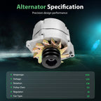 12V Alternator with Pulley for Chevrolet G20 Pickup (1976–1985)