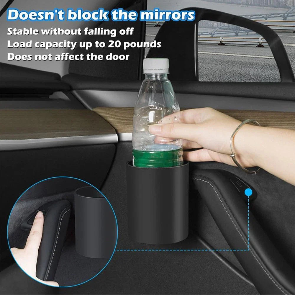 Drink Cup Holders for Tesla Model Y (2021-2023) & Model 3 (2017-2023)  Black
