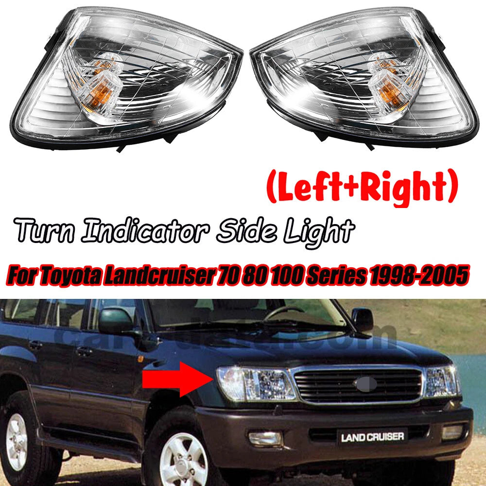 2X Front Turn Indicator Side Lights for Toyota Landcruiser (1998–2005)