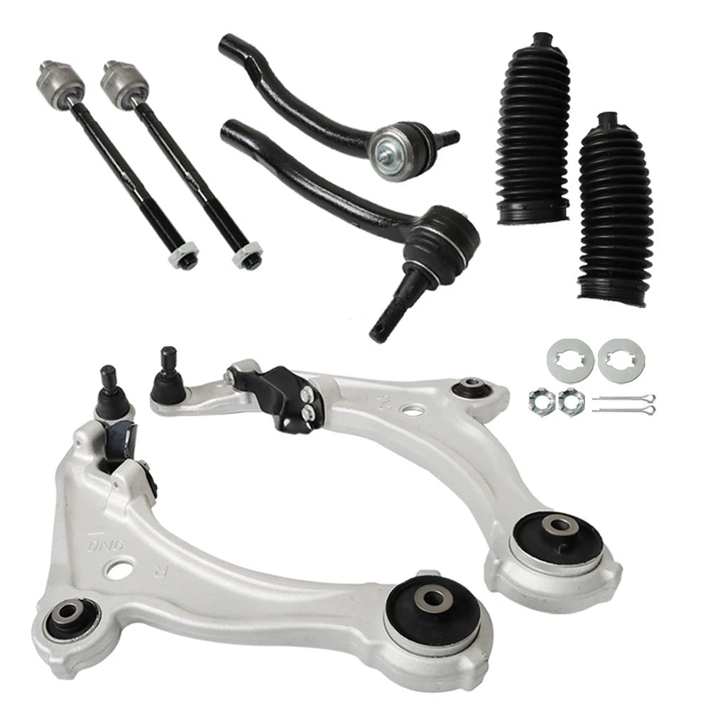Set of 8 Front Lower Control Arms & Tie Rods for Maxima (2009–2014)