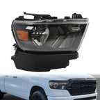 Halogen Headlight Assembly for Dodge Ram 1500 (2019–2023) Passenger Side Black