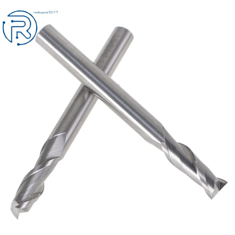 5 Pack 1/4" Carbide End Mill 2 Flute 3/4" Cut Length 2-1/2" Overall Length