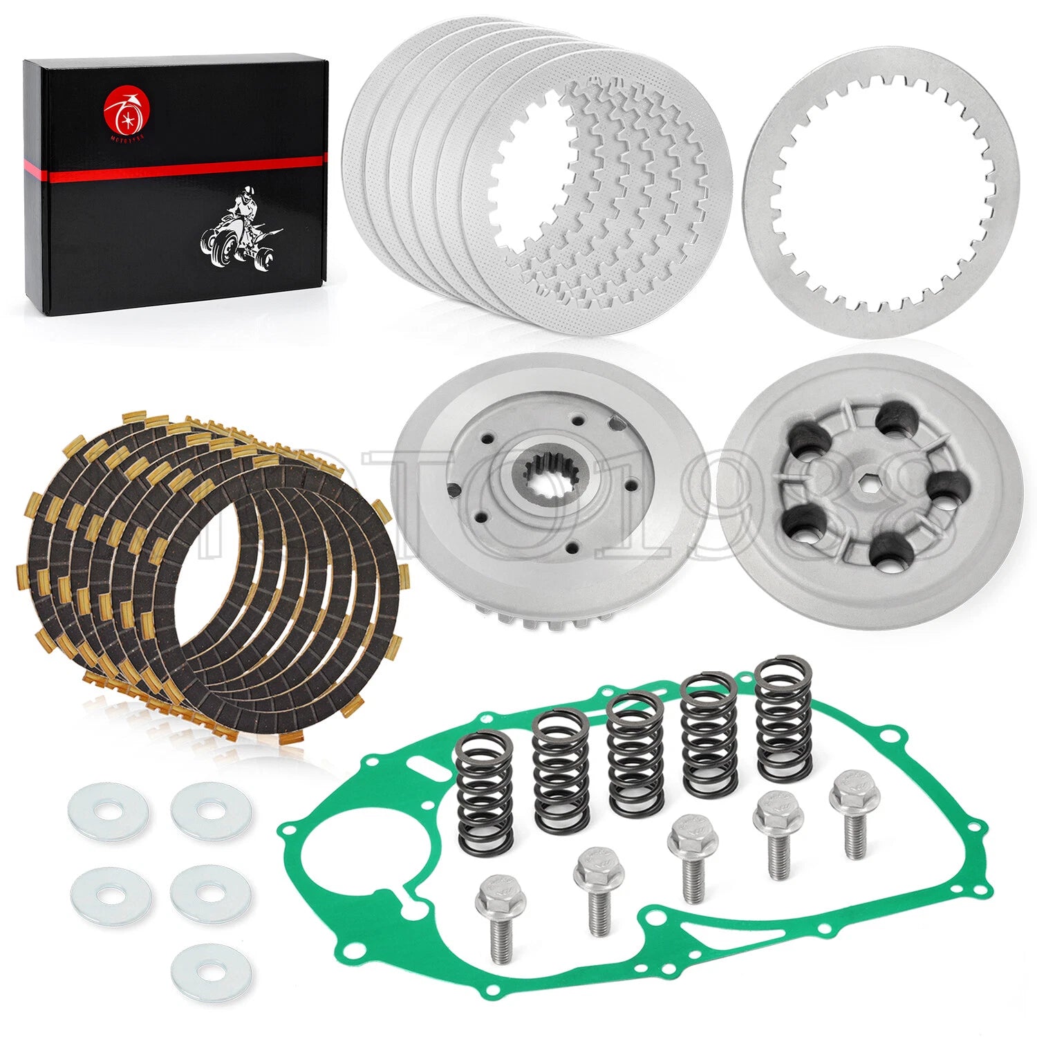 Clutch Kit for Yamaha V Star 650 (2000–2008) - Inner Hub, Pressure Plate, Springs, Gasket