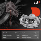Pair Front Disc Brake Calipers with Brackets for Ford Fiesta (2011-2019)