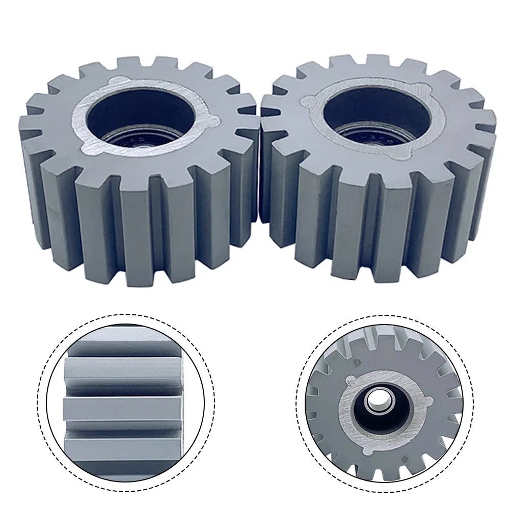 Set of 2 Rubber Pressure Roller Wheels for Edge Banding Machinery