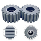Set of 2 Rubber Pressure Roller Wheels for Edge Banding Machinery
