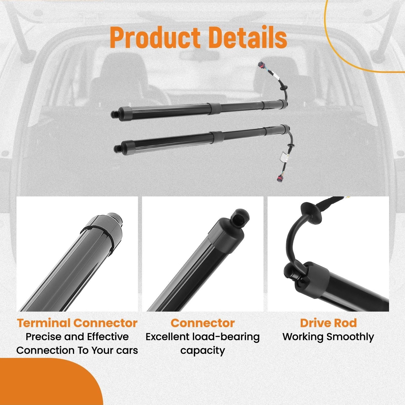 Pair Rear Power Hatch Lift Supports for Infiniti JX35 QX60 (2014–2017)