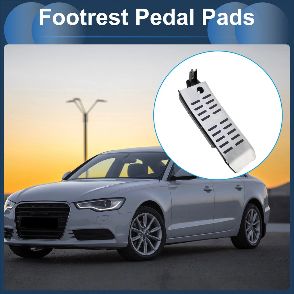 1 Pc Footrest Pedal Cover for Audi A6 (2005–2011) Silver Tone