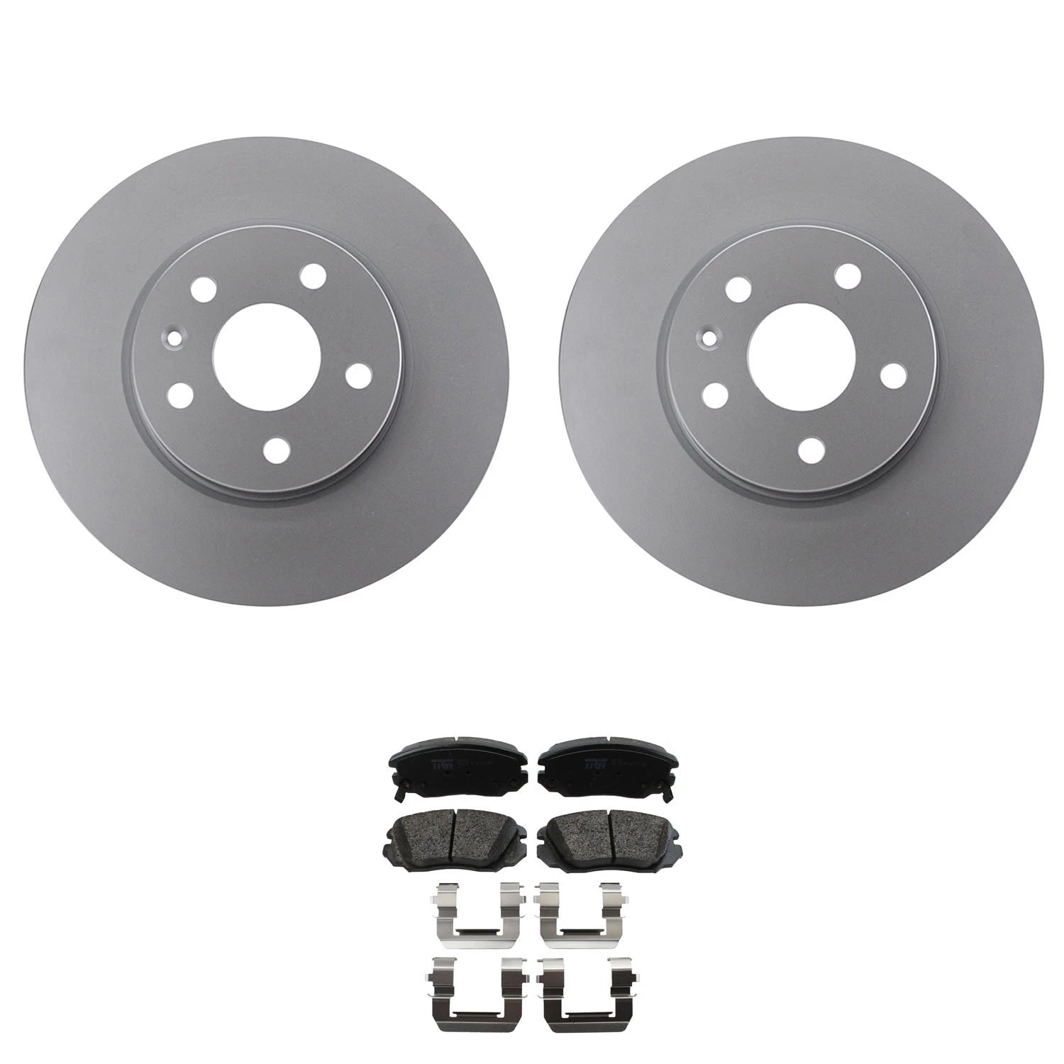 Set of 4 Bosch QuietCast Front Rotors & TRW Pro Ceramic Brake Pads for Impala Malibu (2014–2020)