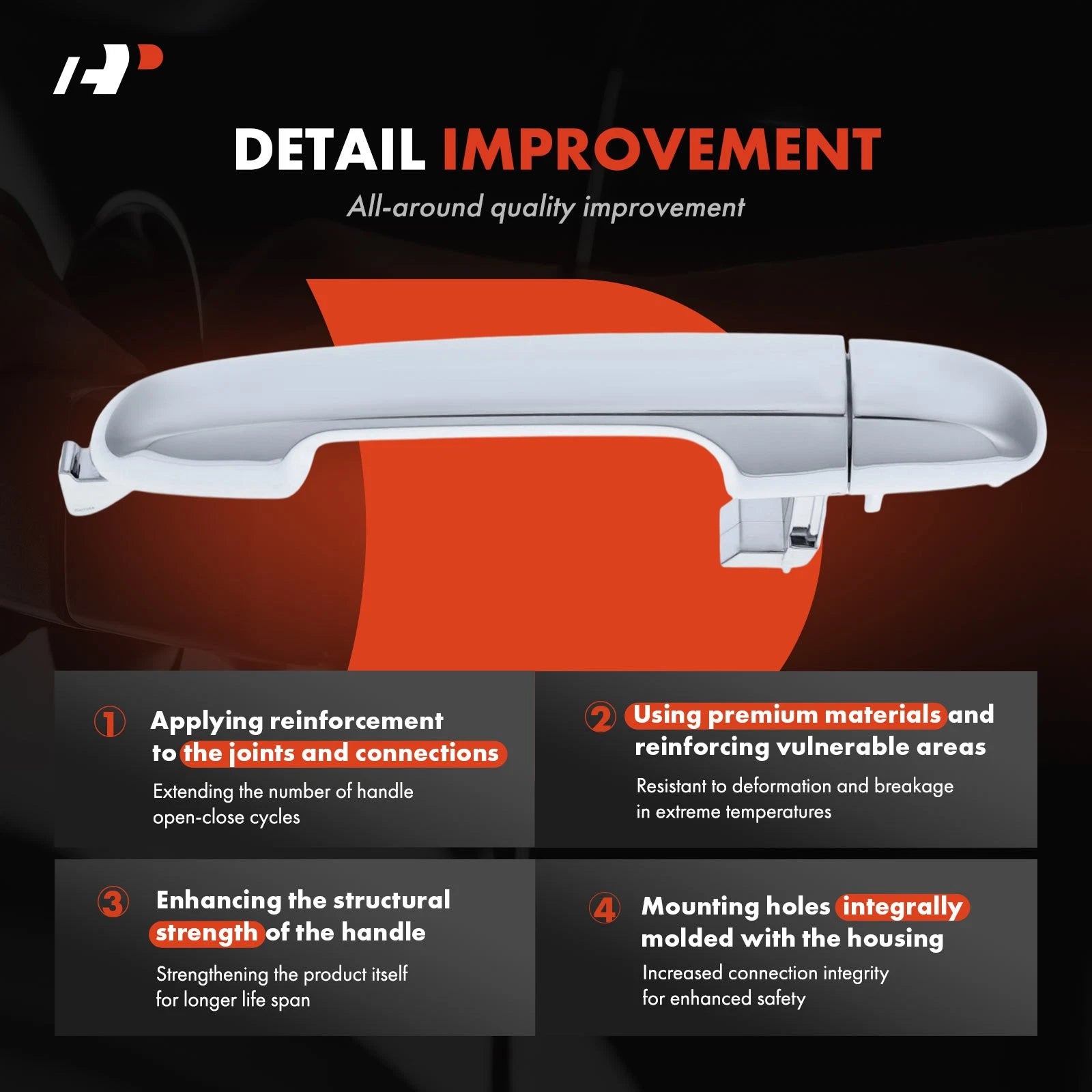 Front Passenger Exterior Door Handle for Kia Soul (2011–2013)