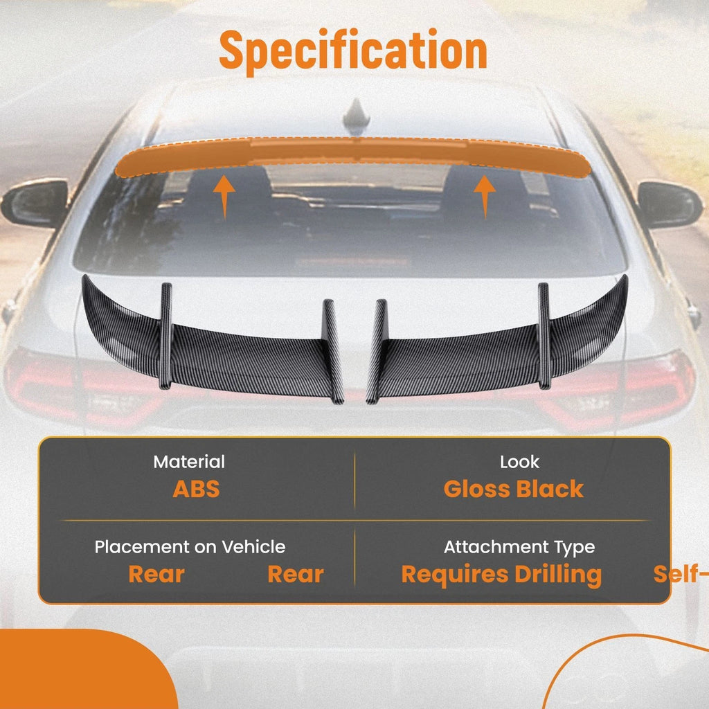 2X Rear Mid Roof Spoiler Kit for Jeep Grand Cherokee (2013–2021) SRT Style