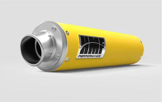 HMF Slip On Exhaust Pipe for Suzuki LTZ 250 (2004–2009) - Yellow, Brushed