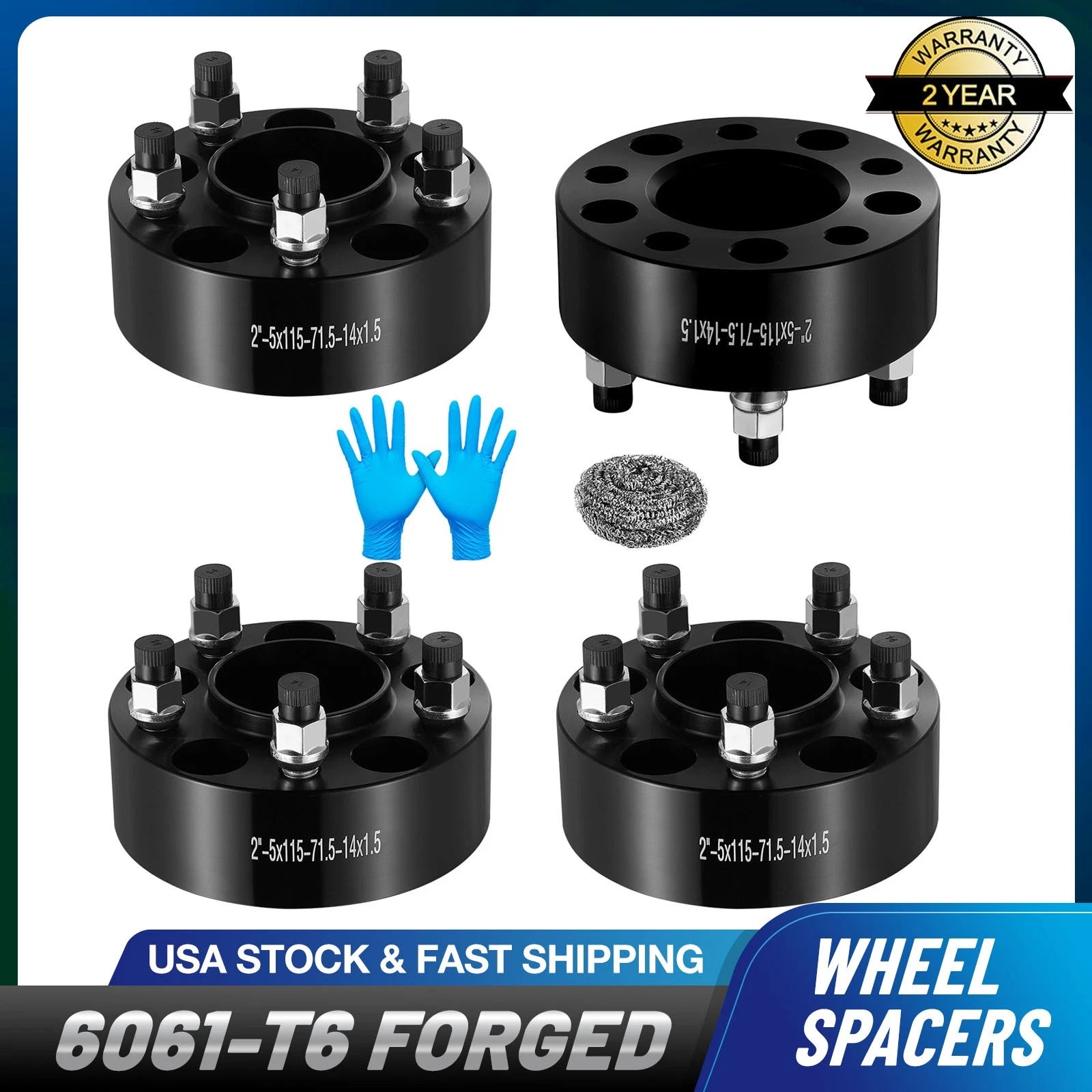 Set of 2 Hubcentric Wheel Spacers 1" / 2" for Dodge Challenger (YYYY–YYYY)