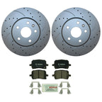 Front Brake Kit 296mm Drilled Rotors & Bosch Pads for HHR Malibu G6 Ion (2006–2011)
