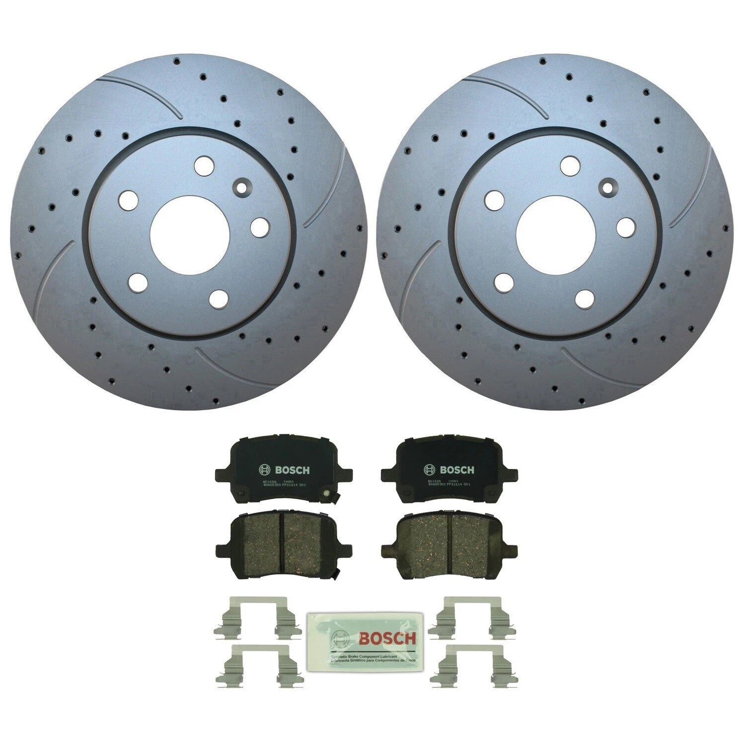 Front Brake Kit 296mm Drilled Rotors & Bosch Pads for HHR Malibu G6 Ion (2006–2011)