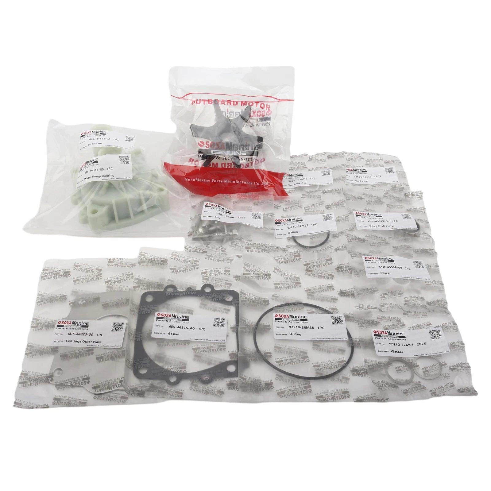 Water Pump Rebuild Service Kit for Yamaha Boat Motor (61A-45538, 44365)