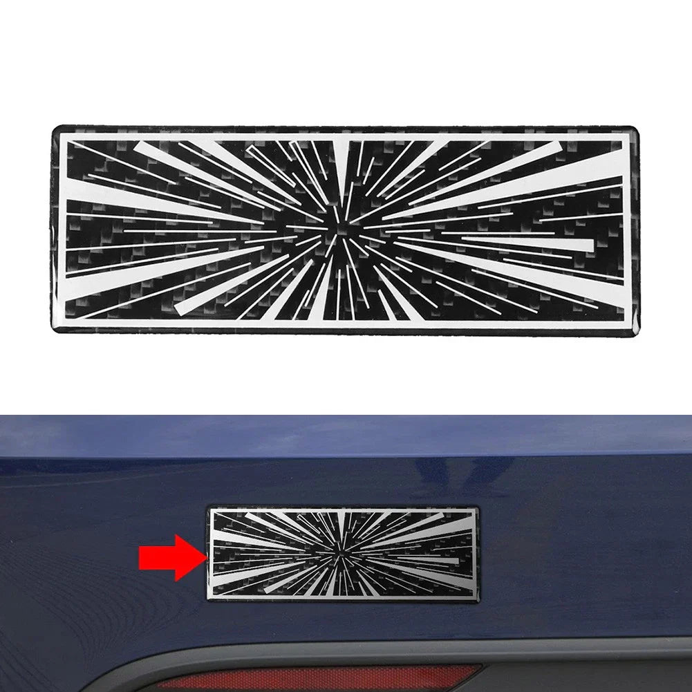 Car Time Space Badge Tunnel Trunk Decal for Tesla Model 3, Model Y, Model X