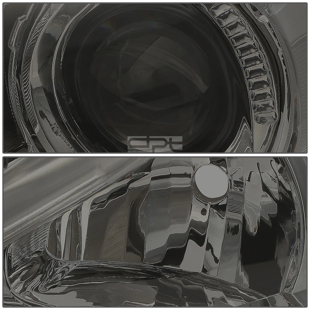 Pair of Smoked Housing Amber Corner Projector Headlights for Mazda 3 (2014–2016)