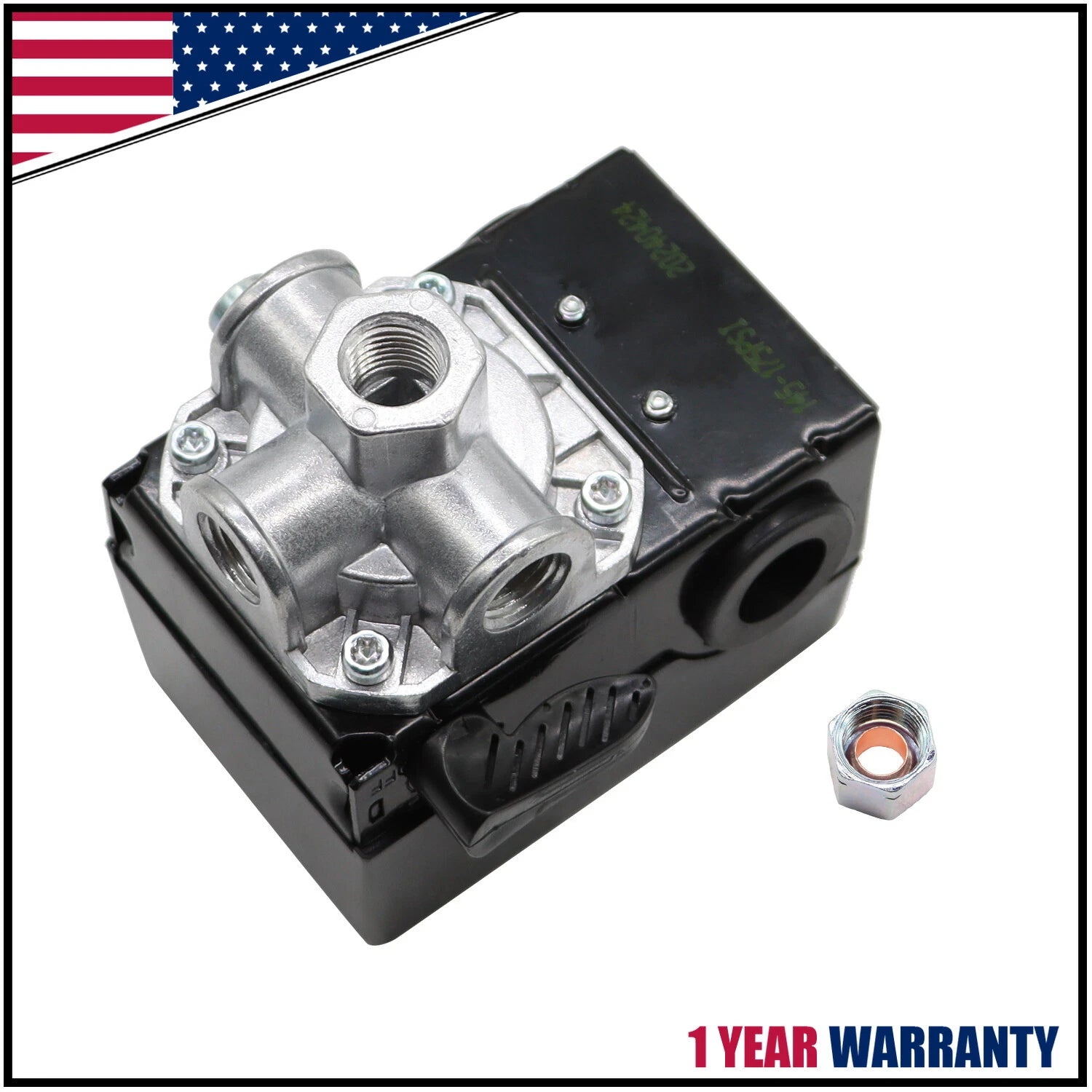 Pressure Switch for Ingersoll Rand 145/175 PSI Air Compressor (23474653-A)