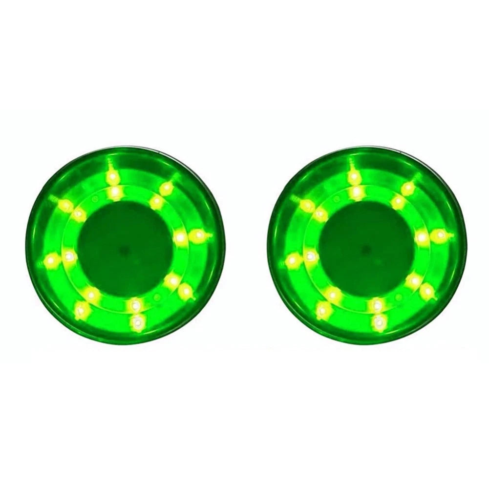 Set of 2 Marine Stainless Steel Drink Holders with LED Lights for Boats and RVs