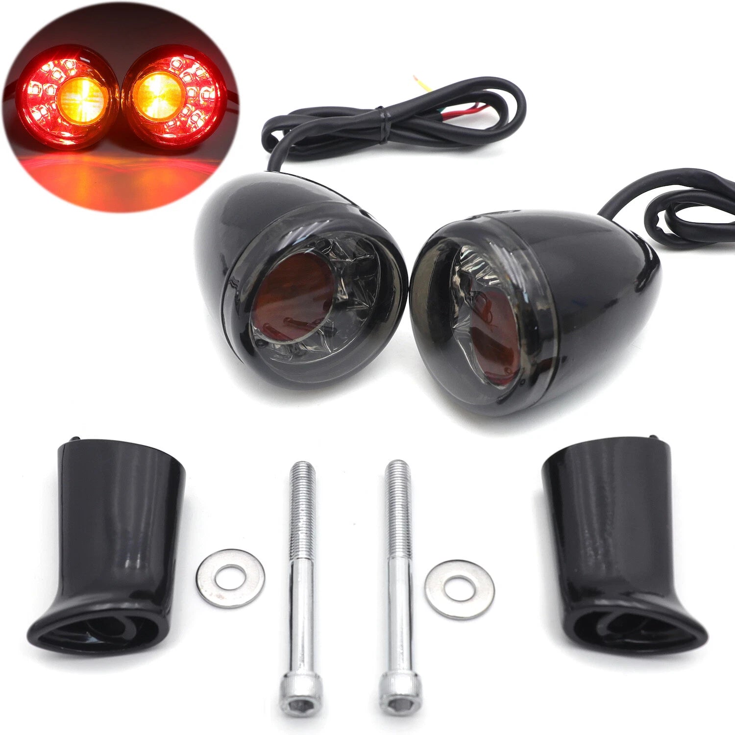 Rear LED Running Brake Turn Signal Indicator Light for Harley XL 883 1200 (1992–2017)
