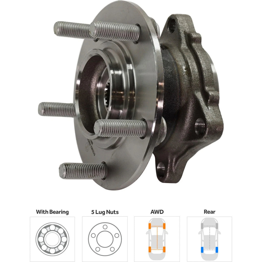 Set of 2 Wheel Hubs for 4WD 4X4 (Rear Driver & Passenger Side)