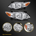 Pair of Front Headlights Assembly for Toyota Corolla (2011–2013)