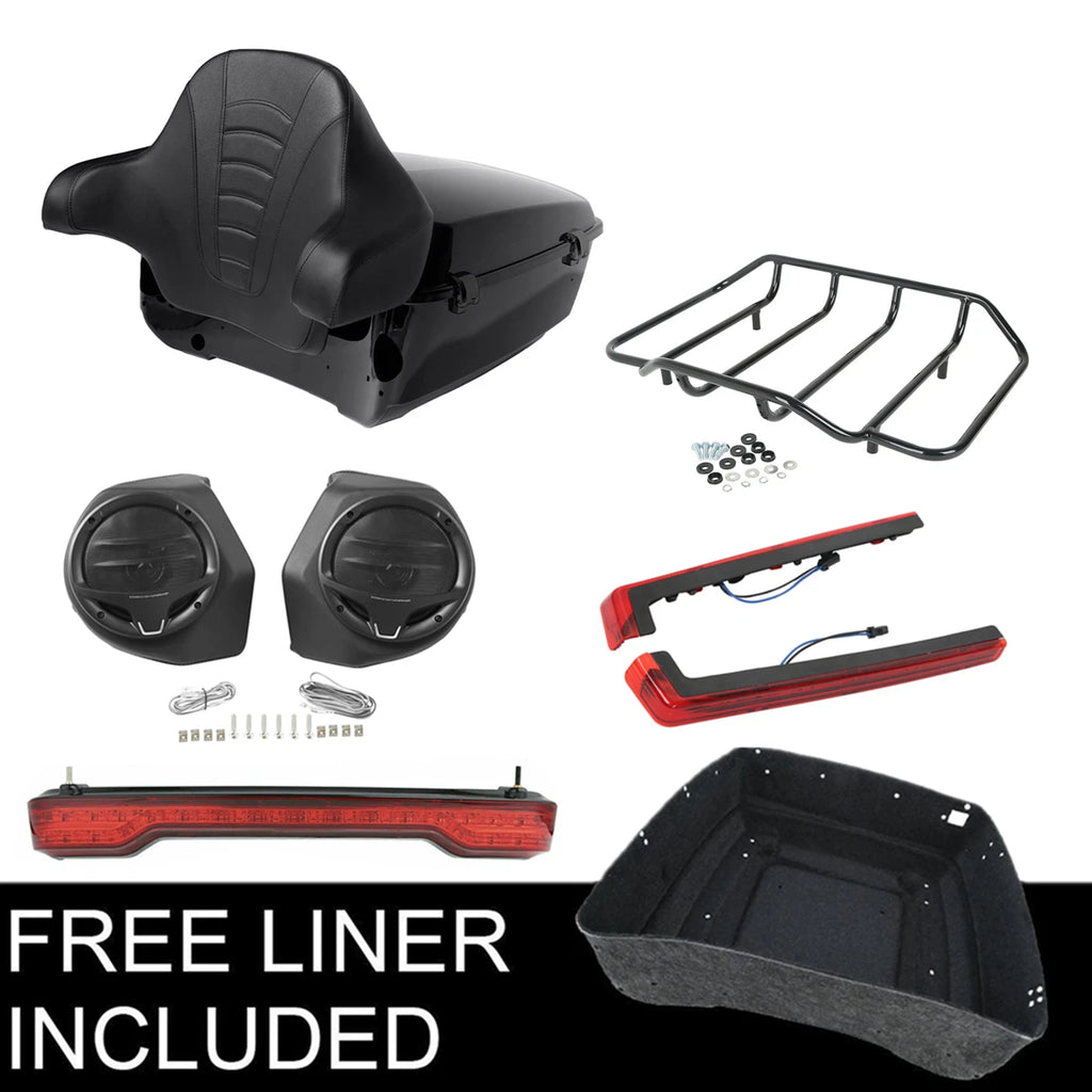 Trunk Rack Speakers Lights for Harley Electra Glide (2014–2025)
