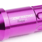 20 PC Open End M12x1.25 50mm Tall Purple Aluminum Lug Nuts + Lock Key for JDM
