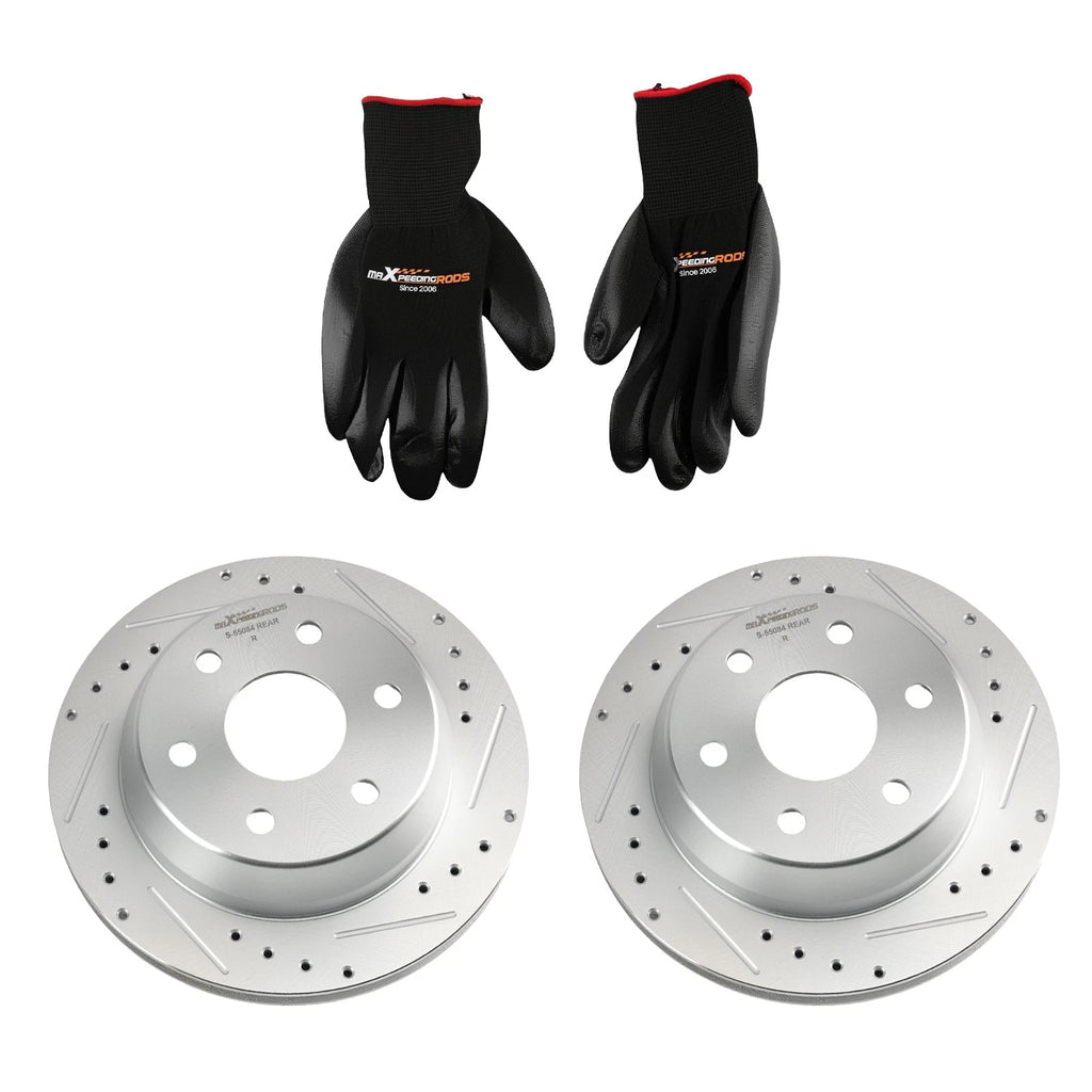 Rear Left/Right Brake Rotors Kit for Chevrolet Avalanche 1500 (2002–2006)