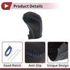 Car Gear Shift Knob Cover for Hyundai Tucson 2015-2018 Black Blue Faux Leather