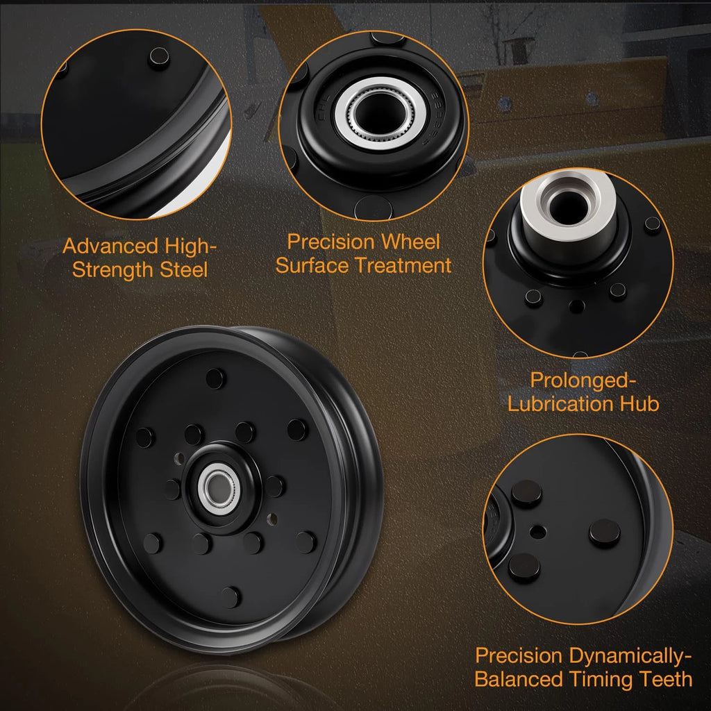 Flat Idler Pulley for Hustler Raptor 48" 52" 54" 60" Deck Mower
