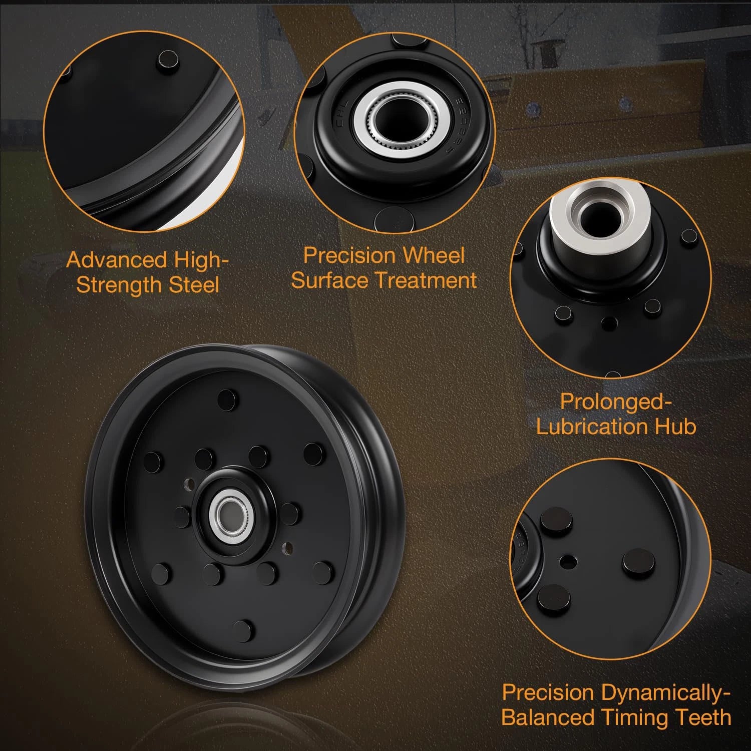 Flat Idler Pulley for Hustler Raptor 48" 52" 54" 60" Deck Mower