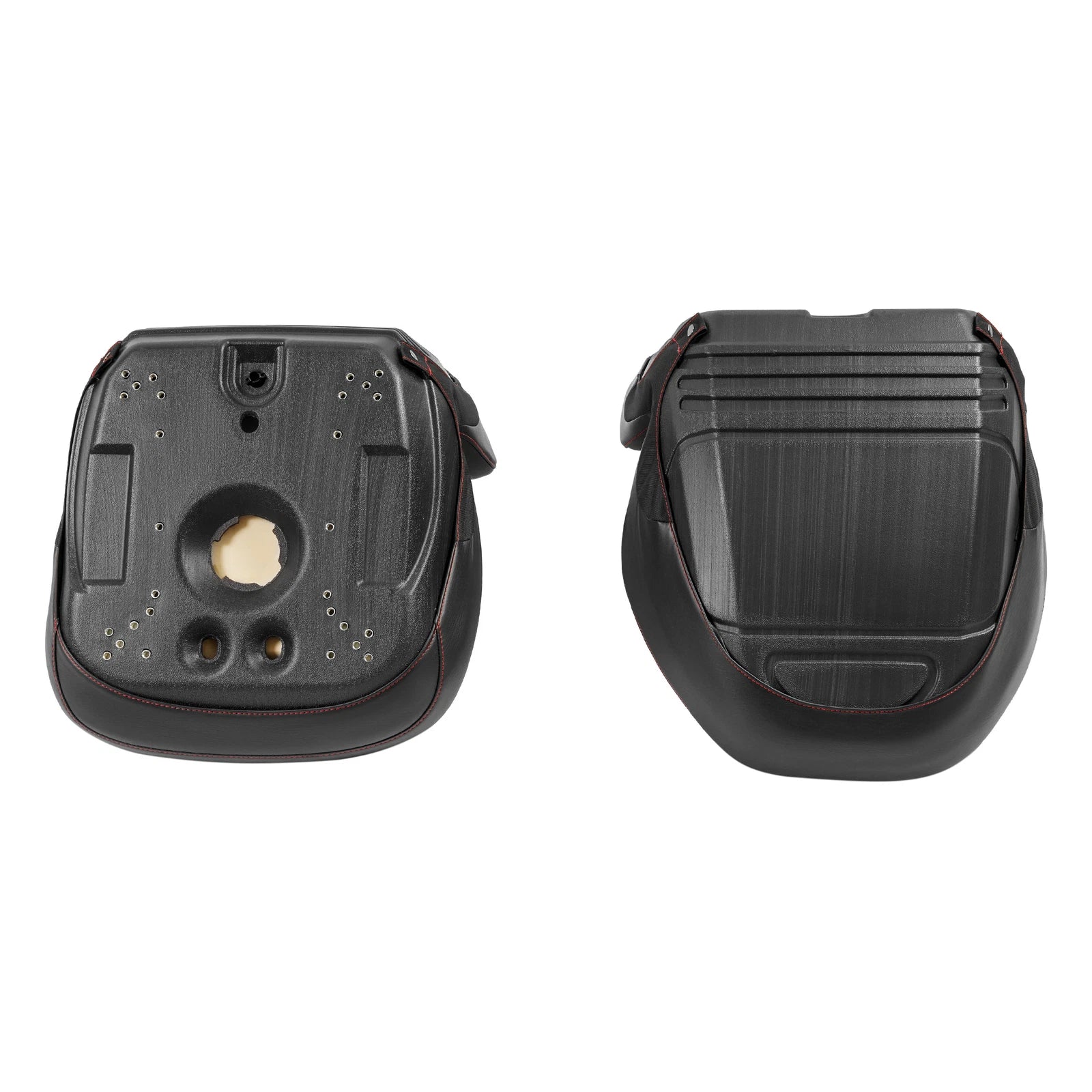2X Black Sewn Bucket Seats for Yamaha Rhino 450 660 700 (2004–2018)