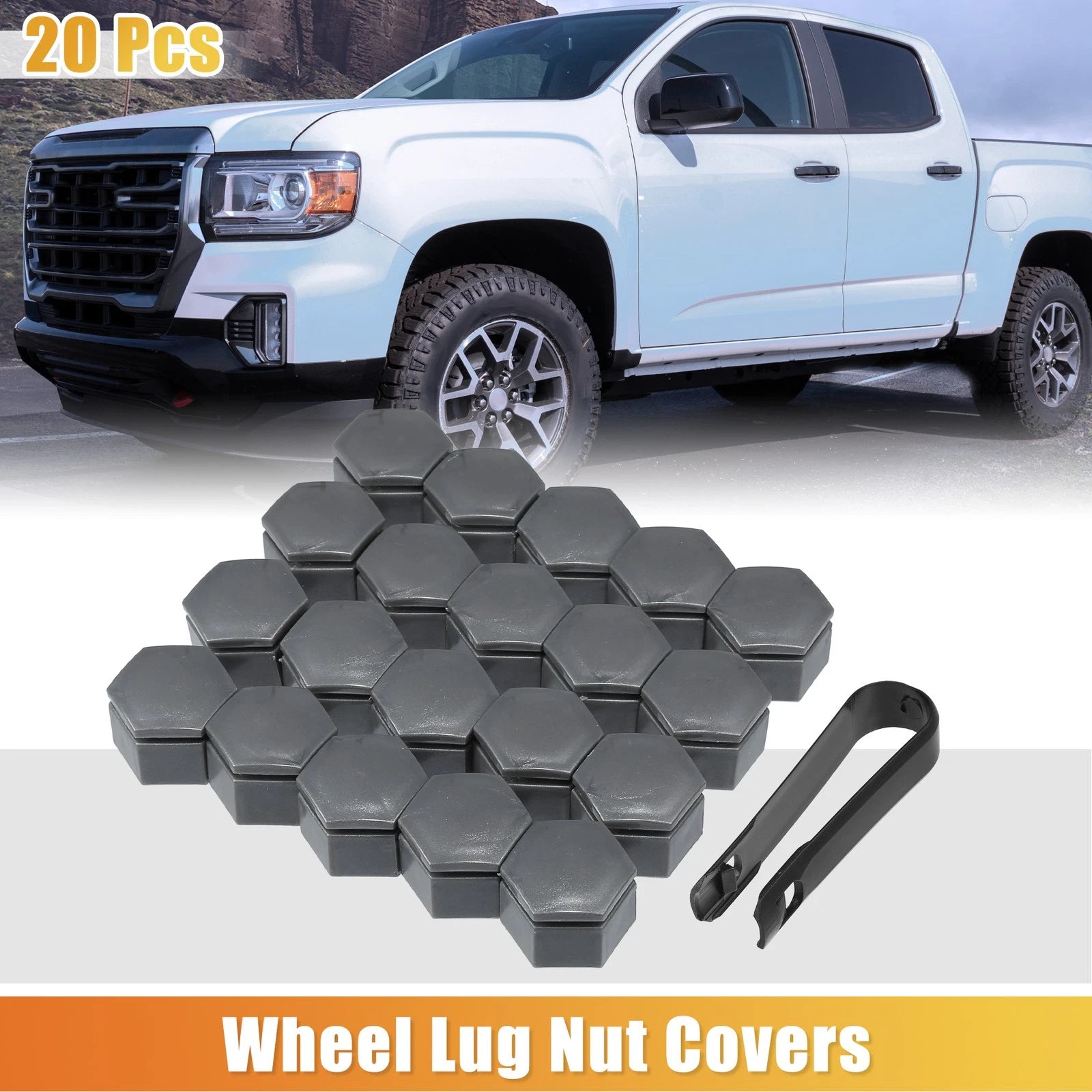 20 Pcs 22mm Wheel Lug Nut Cover for Land Rover Range Rover Sport (2006–2013) Gray