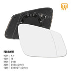 Mirror Glass Heated with Backing Plate Passenger Side RH for BMW 320i 340i 228i