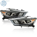 Set of 2 Headlights for Nissan Maxima (2016-2018) Halogen with LED DRL