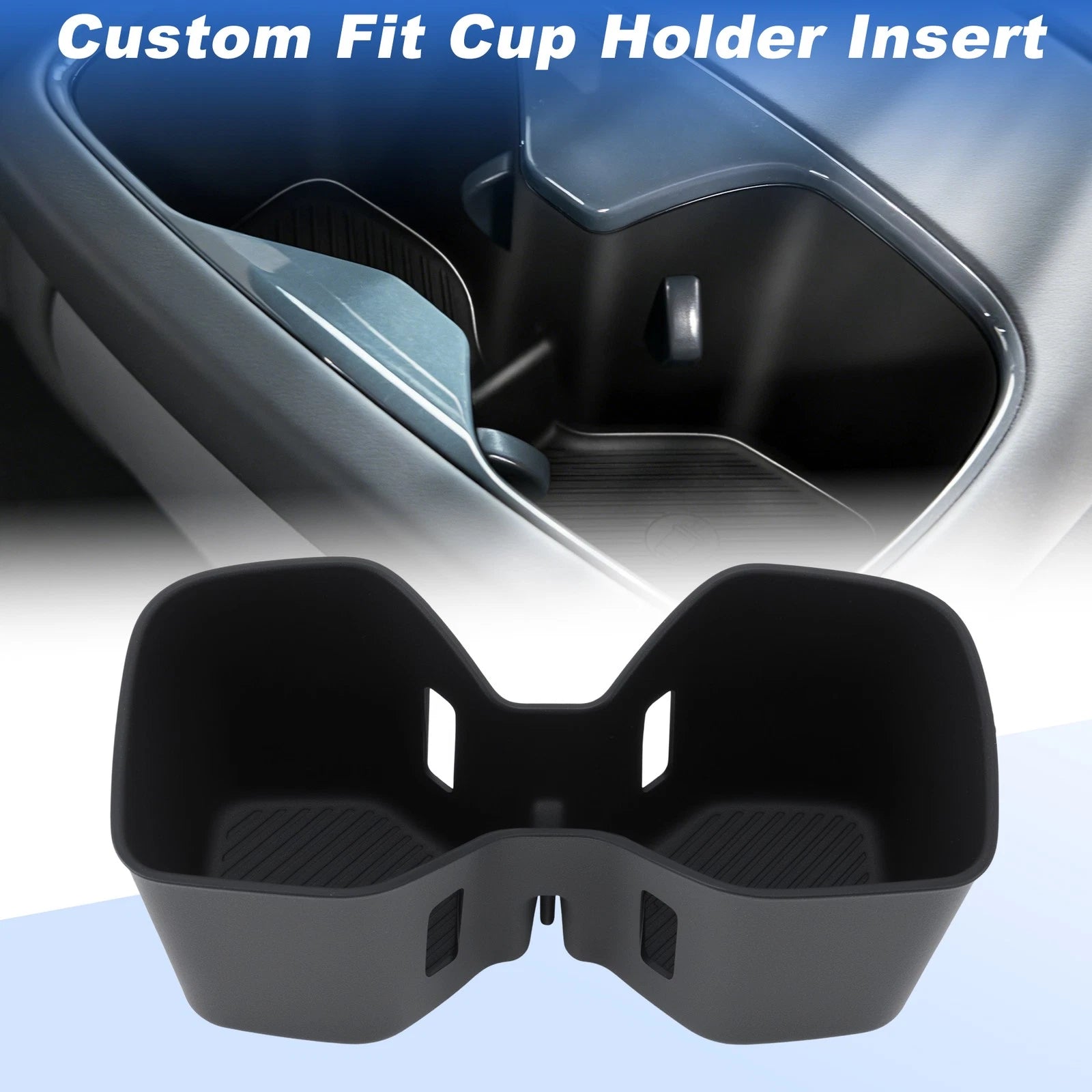 Rear Console Cup Holder Insert for Kia EV9 (2024–2026) Drink Organizer