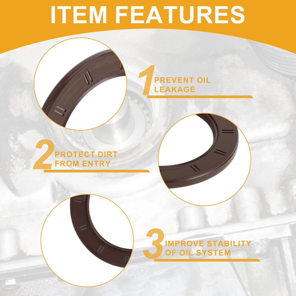 1Pc Crankshaft Oil Seal for Hyundai Elantra (2011–2020) No. 21443-2E110/21443-2E100