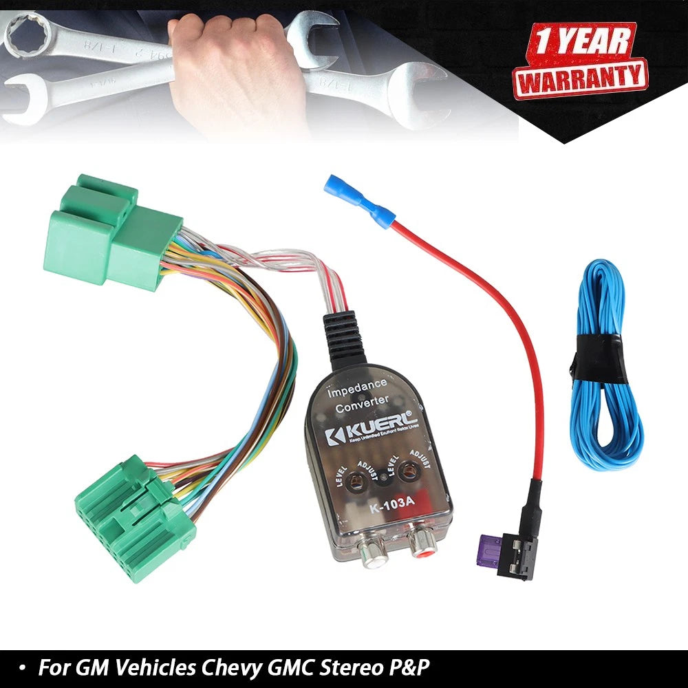 Amplifier Adapter Interface for Chevy GMC Vehicles (Various Years)