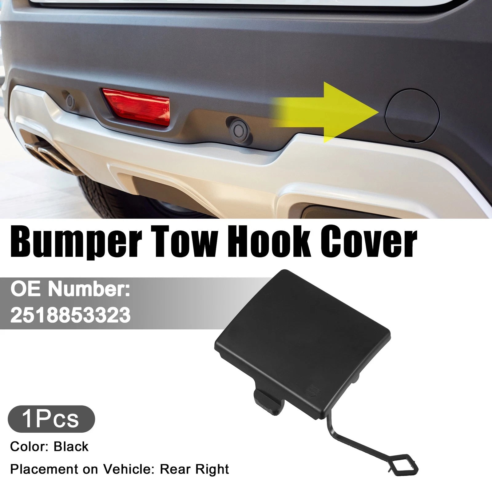 Tow Eye Hook Cover Cap for Mercedes-Benz R350 (2007–2012)