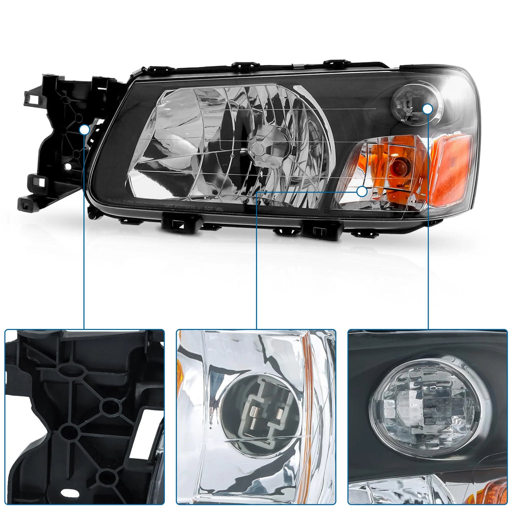 Headlight Set of 2 for Subaru Forester (2003–2004)