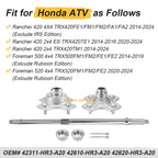 Rear Axle Shaft & Hubs for Honda TRX 420 500 520 Rancher Foreman (2007–2023) 42311-HR3-A20