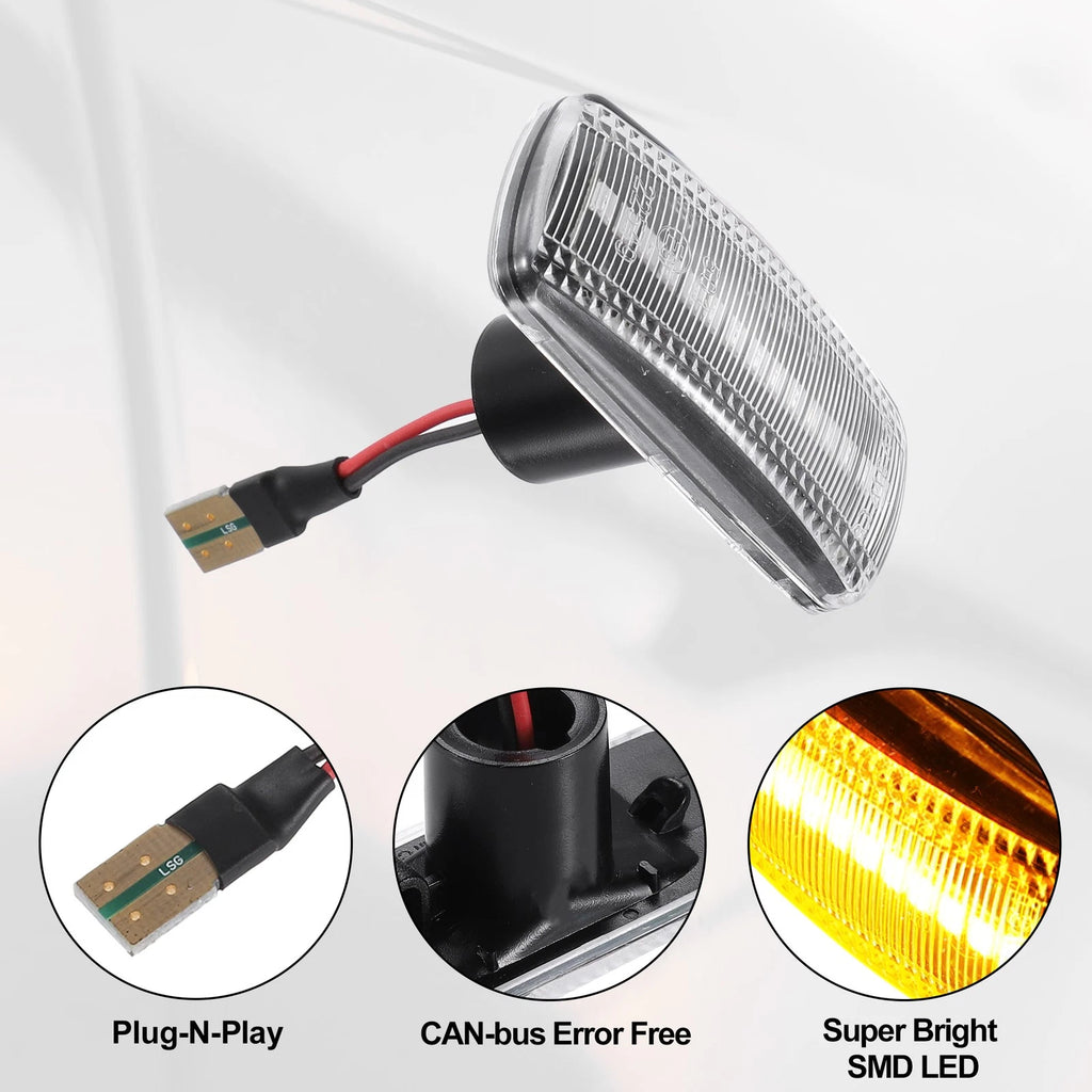 1 Pair LED Side Indicator Repeater Light for Dodge Ram 3500 
