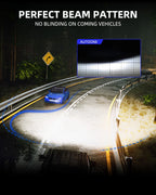 2X 9012 LED Headlight Bulbs Kit for High/Low Beam (6500K, 40000LM)