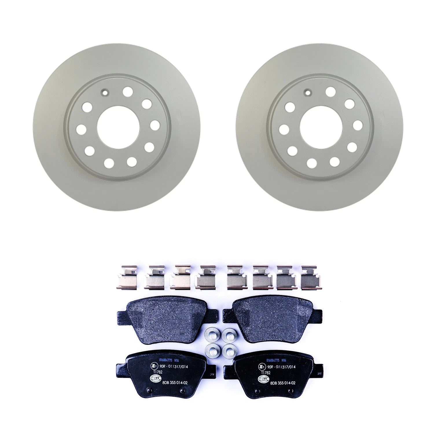 Rear Rotors Low-Met Disc Brake Pad Kit for Audi A3 Quattro (2006–2013)
